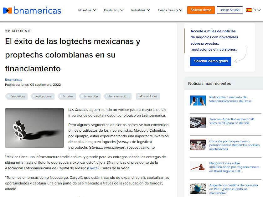 El xito de las logtechs mexicanas y proptechs colombianas en su financiamiento